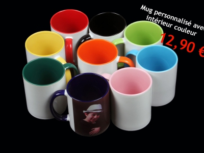 Mug intérieur couleur, 9 aux choix